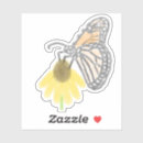 Recherche de papillon monarque orange autocollants Fleur