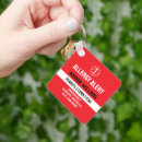 Search for in case of emergency keychains Allergy