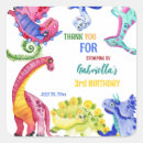 Search for colourful dinosaur stickers Kids birthday party
