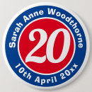 Search for 20 years buttons Birthday