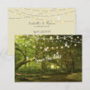 Search for enchanted forest wedding save the dates String lights