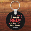 Search for heart disease support keychains Red