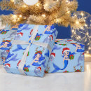 Search for mermaid christmas wrapping paper Cute