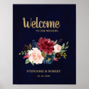 Search for burgundy floral wedding signs Navy