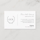 Search for wreath business cards Feminine