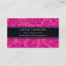 Recherche de noir fuschia cartes visite Chic