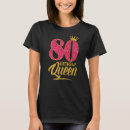 Search for birthday queen tshirts 80th