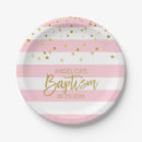 Search for pink and gold plates Christening