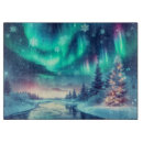 Search for winter cutting boards Aurora borealis