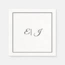 Search for retro wedding napkins Black and white