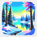 Search for snowy landscape stickers Forest