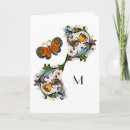 Recherche de monogramme antique cartes postales Floral