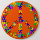 Search for 70s peace sign buttons Flowers