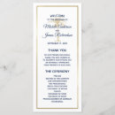 Search for white and gold wedding programs Script typography