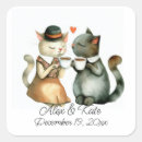 Search for cat wedding stickers Cute