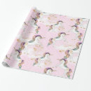 Recherche de licorne papier cadeau Aquarelle