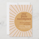 Search for our little sunshine birthday invitations Retro