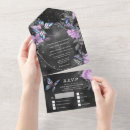 Search for purple black silver wedding invitations Glitter