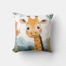 Recherche de girafe mignonne coussins Aquarelle