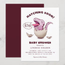 Recherche de dinosaur baby shower fille invitations Rose