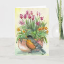 Search for robin watercolor cards Flower