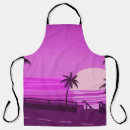 Search for palm tree sunset aprons Blue