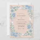 Recherche de bleu sérénité invitations Floral