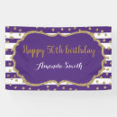 Search for purple gold banners Happy birthday