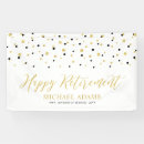 Search for retirement party banners Gold