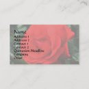 Recherche de fleur rouge cartes visite Customer