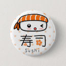 Recherche de sushi kawaii badges Saumon