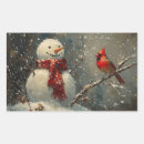 Search for cardinal in the snow stickers Xmas