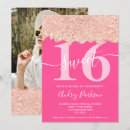 Search for dripping glitter rose gold pink invitations Princess
