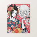 Recherche de geishas puzzles Fleurs de cerisiers
