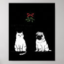 Search for funny cat and dog posters Merry christmas