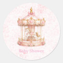 Search for pink carousel horse stickers Girl birthday