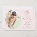 Search for pink floral thank you cards Communion