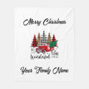 Search for red truck christmas blankets White