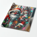Search for frosty the snowman wrapping paper Santa claus