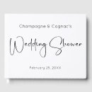 Search for bridal shower wedding guest books Black and white