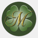 Search for lucky in love wedding stickers Shamrock