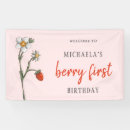 Search for berry first birthday banners Cute