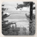 Recherche de montagnes dessous de verres Noir et blanc