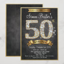 Search for bling 50th birthday invitations Gold
