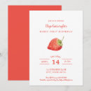 Recherche de strawberry anniversaire invitations Simple