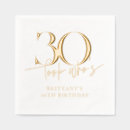 Search for 30th birthday napkins Gold