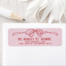 Search for red bow return address labels Simple