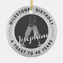 Search for 40th birthday ornaments Glitter