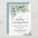 Search for dusty blue birthday invitations Rustic