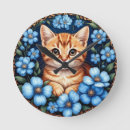Recherche de chat floral horloges Adorable